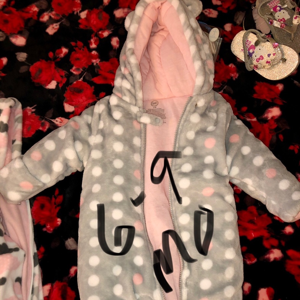 0-3 & 6-9 mo. Warm/thick winter babygirl jumpsuits